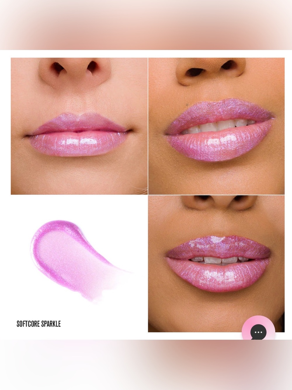 Jeffree Star SOFTCORE SPARKLE Sheer Sparkle Lip Gloss -(Pink)